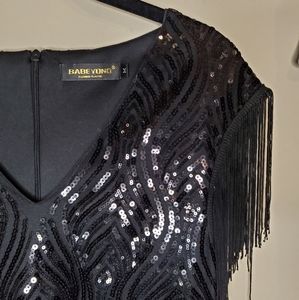 1920's flapper style dress in black